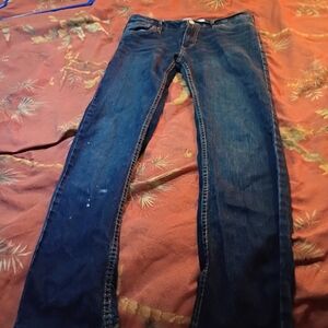 Levi's Women's Skinny Jeans in Dark Blue Denim